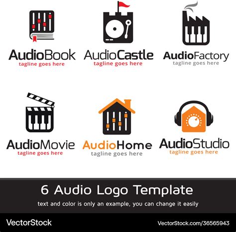 Audio logo template Royalty Free Vector Image - VectorStock