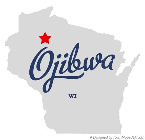 Map of Ojibwa, WI, Wisconsin