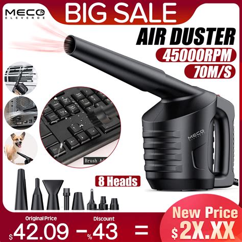 Meco 8 Nozzle Air Duster Air Blower For Pc Compressed Multifunction 45000rpm Computer Laptop ...