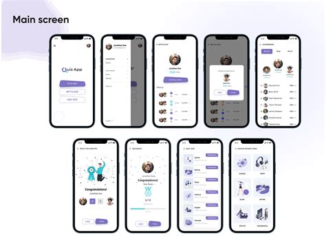 Quiz app - UI design :: Behance