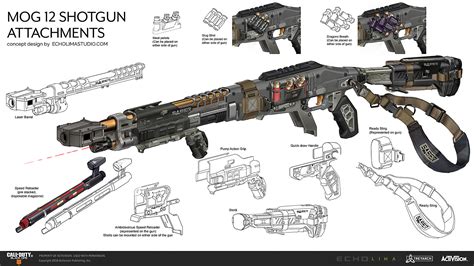 MOG 12 Shotgun Attachments | Concept Art (by ECHO LIMA) : r/Blackops4