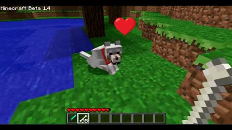 Minecraft - Taming a Wolf - Update 1.4 - YouTube