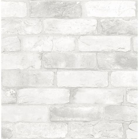 NuWallpaper Loft White Brick Peel & Stick Wallpaper | The Home Depot Canada