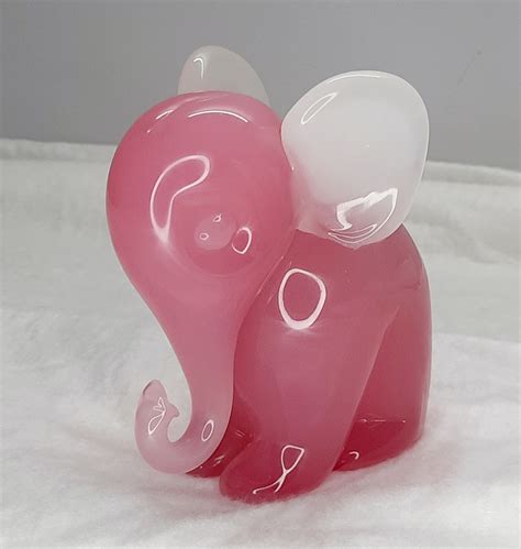 Murano Pink Glass Elephant