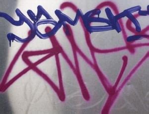 pink and blue graffiti free image | Peakpx