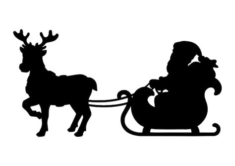 Premium Vector | Santa Claus carries Christmas presents on a reindeer ...