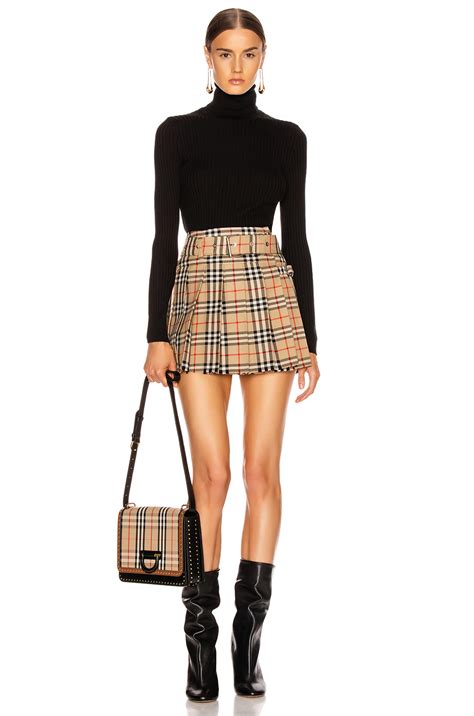 Burberry Belted Mini Skirt in Archive Beige | FWRD | High fashion ...