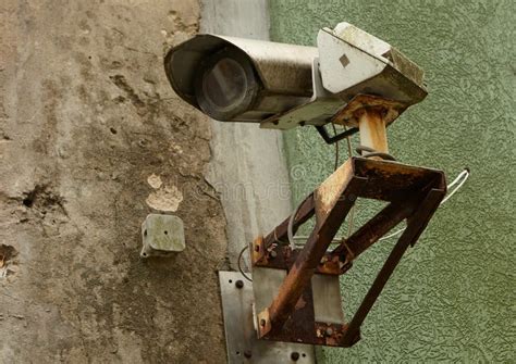 Old security camera. stock photo. Image of private, electronic - 119113308