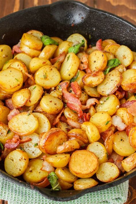 Pan-Fried Fingerling Potatoes with Bacon - The Cookie Writer | Recipes ...