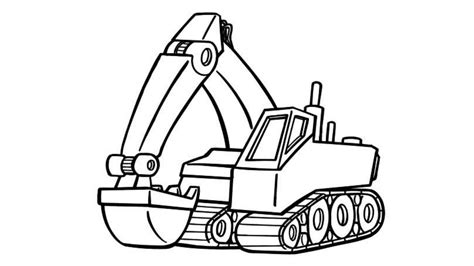 Inspired Picture of Excavator Coloring Page - entitlementtrap.com