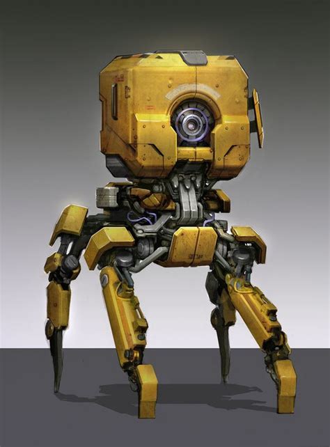 Yellow Bot, Sam Brown on ArtStation at http://www.artstation.com/artwork/yellow-bot | Gundam ...