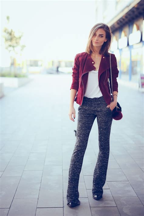 WEARING A BURGUNDY LEATHER JACKET | What Vero Wears