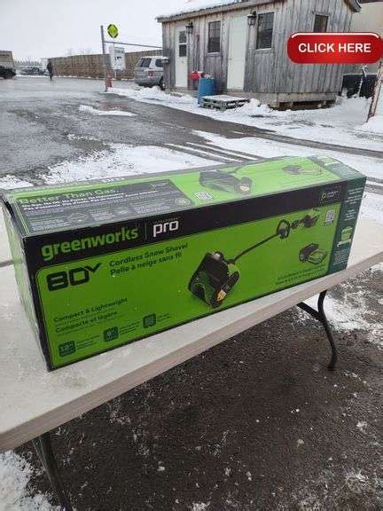 Greenworks pro 80v snow shovel - Rideau Auctions