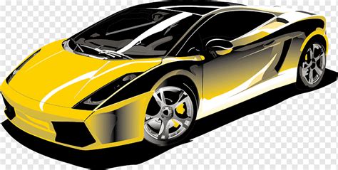 Sports car Lamborghini Gallardo Motors Corporation, Yellow cartoon sports car, cartoon Character ...