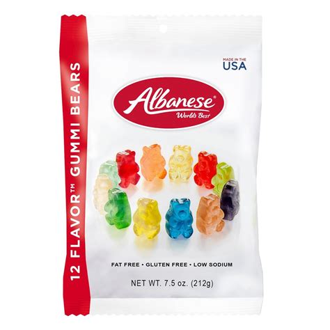 Albanese, 12-Flavor Gummi Bears, 7.5 oz. Peg Bag (1 Count) - RocketDSD