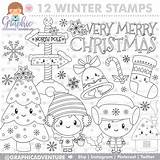 75%OFF  Christmas Stamp Winter Very Merry sketch template