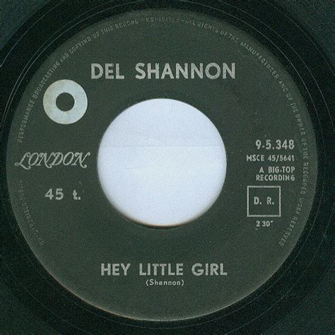 Del Shannon – Hey! Little Girl / You Never Talked About Me (1962, Vinyl) - Discogs