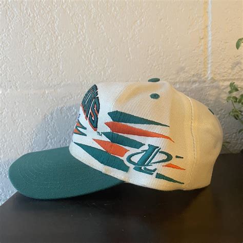 Vintage Miami Dolphins hat One size SnapBack... - Depop