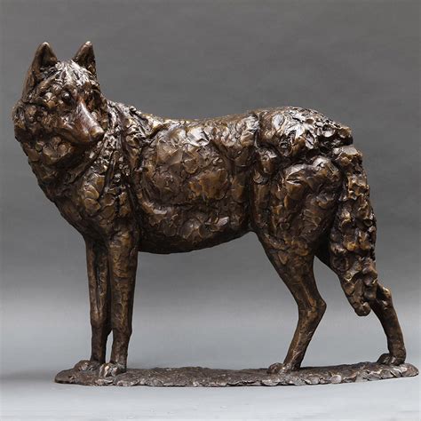 Bronze Wolf Sculpture - onlyartsculpture.com