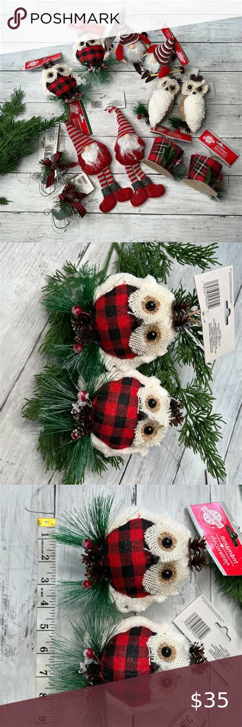 Christmas rustic ornaments set of 12 Ornament Set, Christmas Wreaths ...