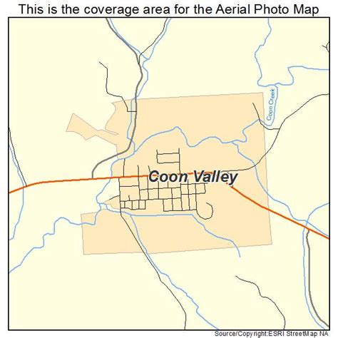 Aerial Photography Map of Coon Valley, WI Wisconsin