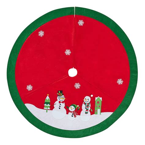 Holiday Time Snowman Family Christmas Tree Skirt, 48" D - Walmart.com