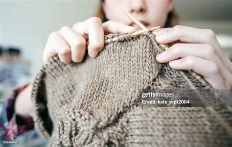 Knitting As A Hobby High-Res Stock Photo - Getty Images