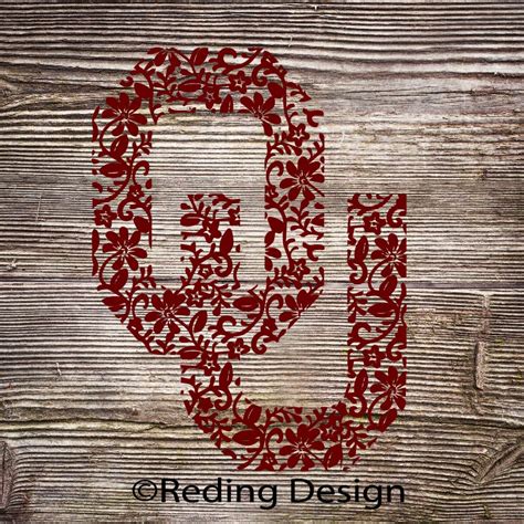 OU Patterned Oklahoma SVG DXF PNG Digital Cut Files – RedingDesign