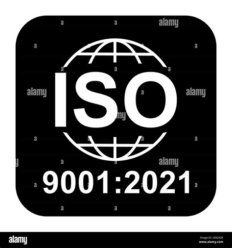 Iso 9001 icon. Standard quality symbol. Vector button sign isolated on ...