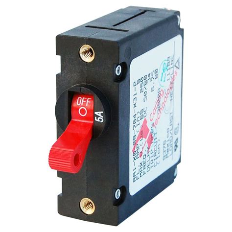 BLUE SEA SYSTEMS A-Series Single Pole Red Toggle Circuit Breakers ...