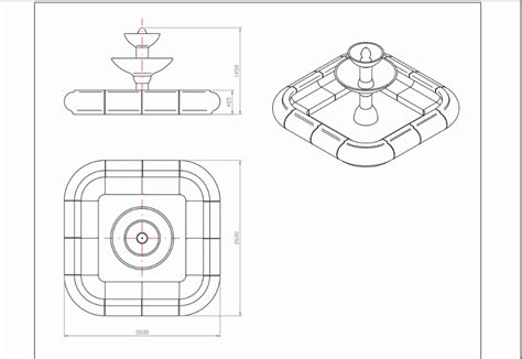 Cad drawing for a drinking fountain - lasopatreasure