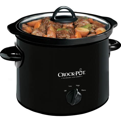 Crock-pot 3-Quart Manual Slow Cooker, Black - 3 quart - Black - Walmart ...