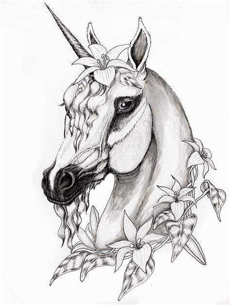 Free Realistic Unicorn Coloring Pages, Download Free Realistic Unicorn Coloring Pages png images ...