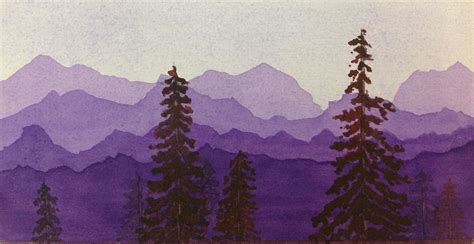 purplemountains | Purple art, Purple artwork, Watercolor mountains