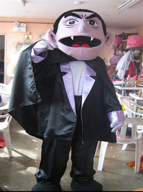 Count Von Count Sesame Street Mascot Vampire Cartoon Character Adult Costume NEW