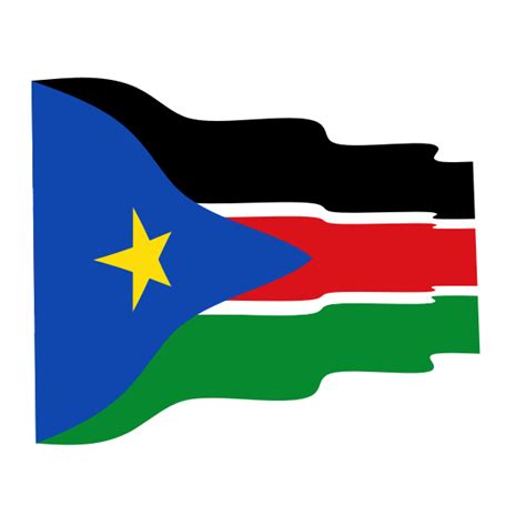 Waving flag of South Sudan | Free SVG