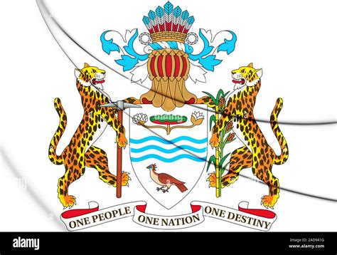 3D Guyana coat of arms. 3D Illustration Stock Photo - Alamy