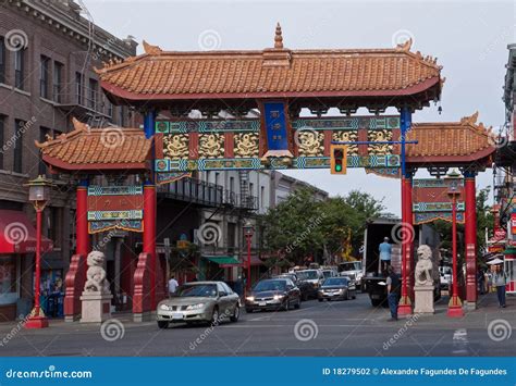 Chinatown Gate Victoria Canada Editorial Photography - Image of island ...