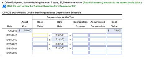 Solved c. Office Equipment, double-declining-balance, 5 | Chegg.com