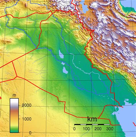 伊拉克地势图_伊拉克地图查询