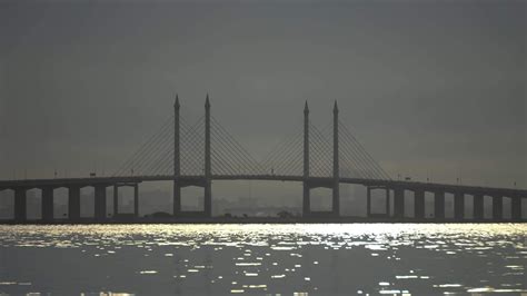 Morning view of Penang Bridge 7698387 Stock Video at Vecteezy