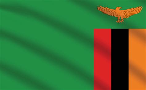 Flat Illustration of Zambia national flag. Zambia flag design. Zambia ...