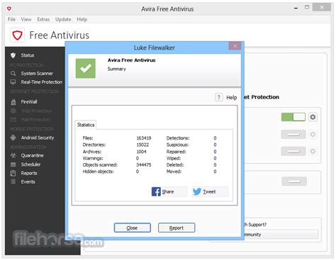 Avira Free Antivirus 15.0.26.48 Download for Windows / Screenshots / FileHorse.com