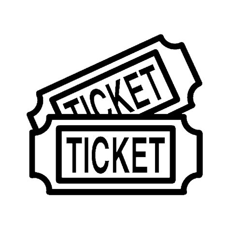 Ticket Black Icon Logo Transparent Background | Citypng