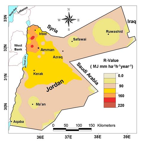 Spatio-Temporal Variation in Rainfall Erosivity over Jordan Using ...