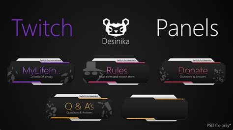 Twitch Panels / Button (.zip dlc) by Desinika on DeviantArt