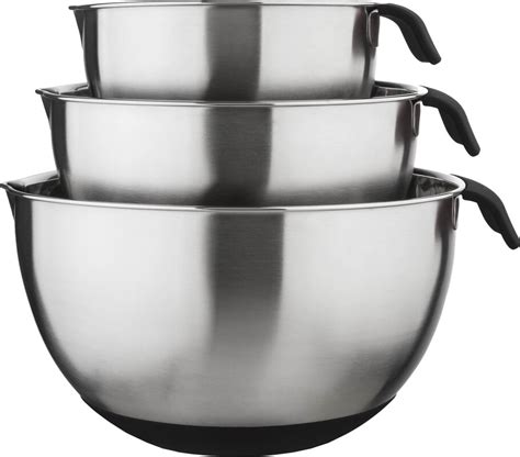 Culinary Edge 3 Piece 18/10 Stainless Steel Mixing Bowl Set & Reviews ...