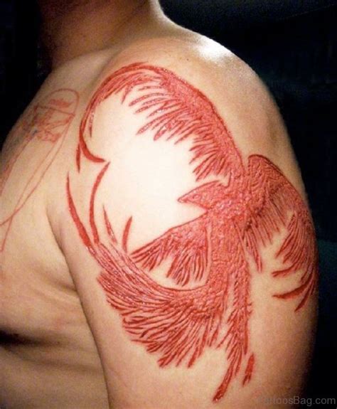 88 Fetching Phoenix Shoulder Tattoo Designs