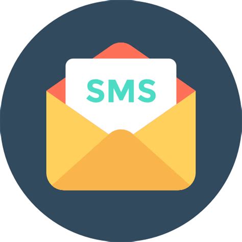 Sms Flat Color Circular icon