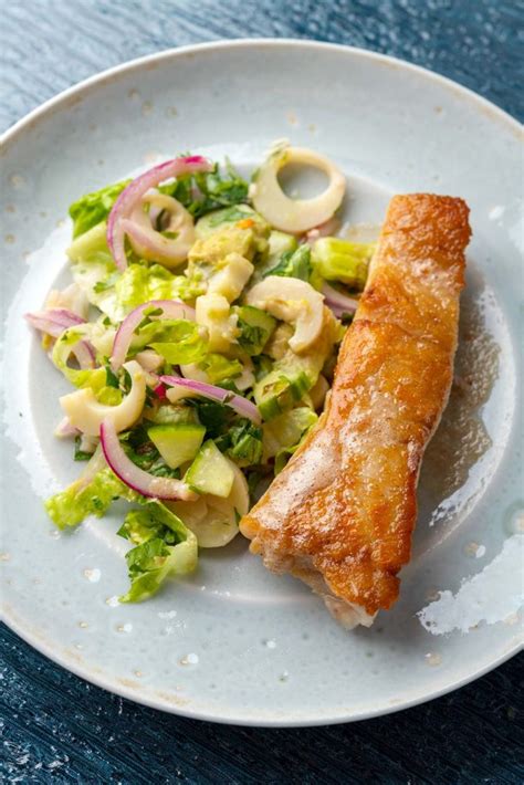 Pan Seared Grouper Recipe - Grouper with Hearts of Palm Salad